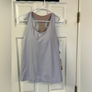 Woman’s s Violet Nike Built In Bra with Racer Back Tank Top Size XXL